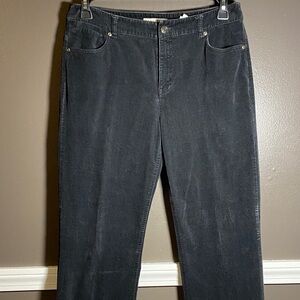 Crazy Horse by Liz Classic Black Velour Women's Wide Leg Jeans